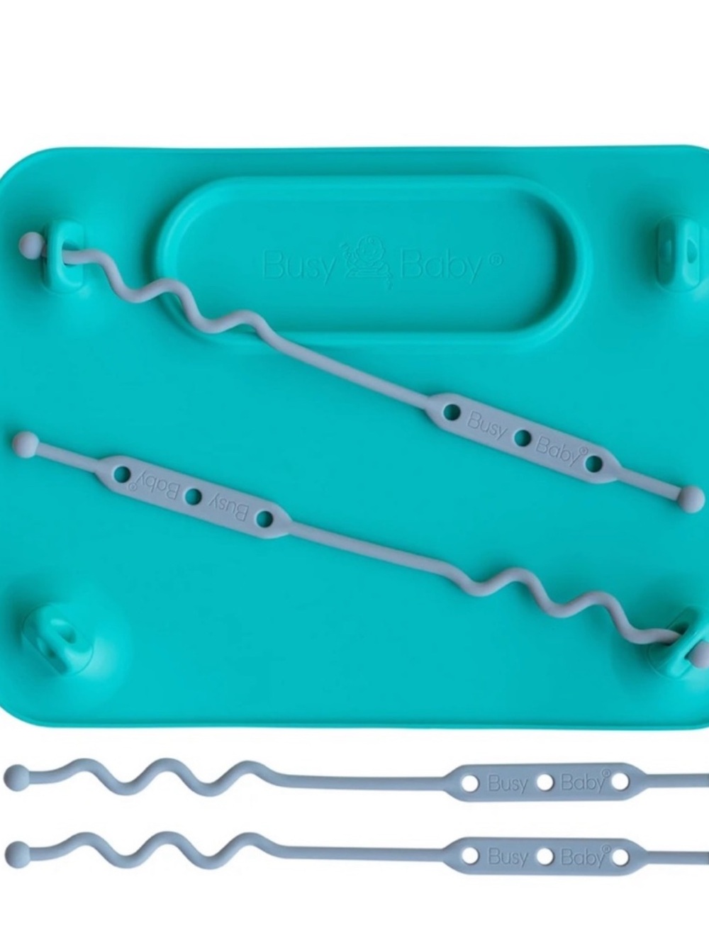 Busy Baby Mat – Teal Portable Silicone Baby Feeding & Activity Mat
